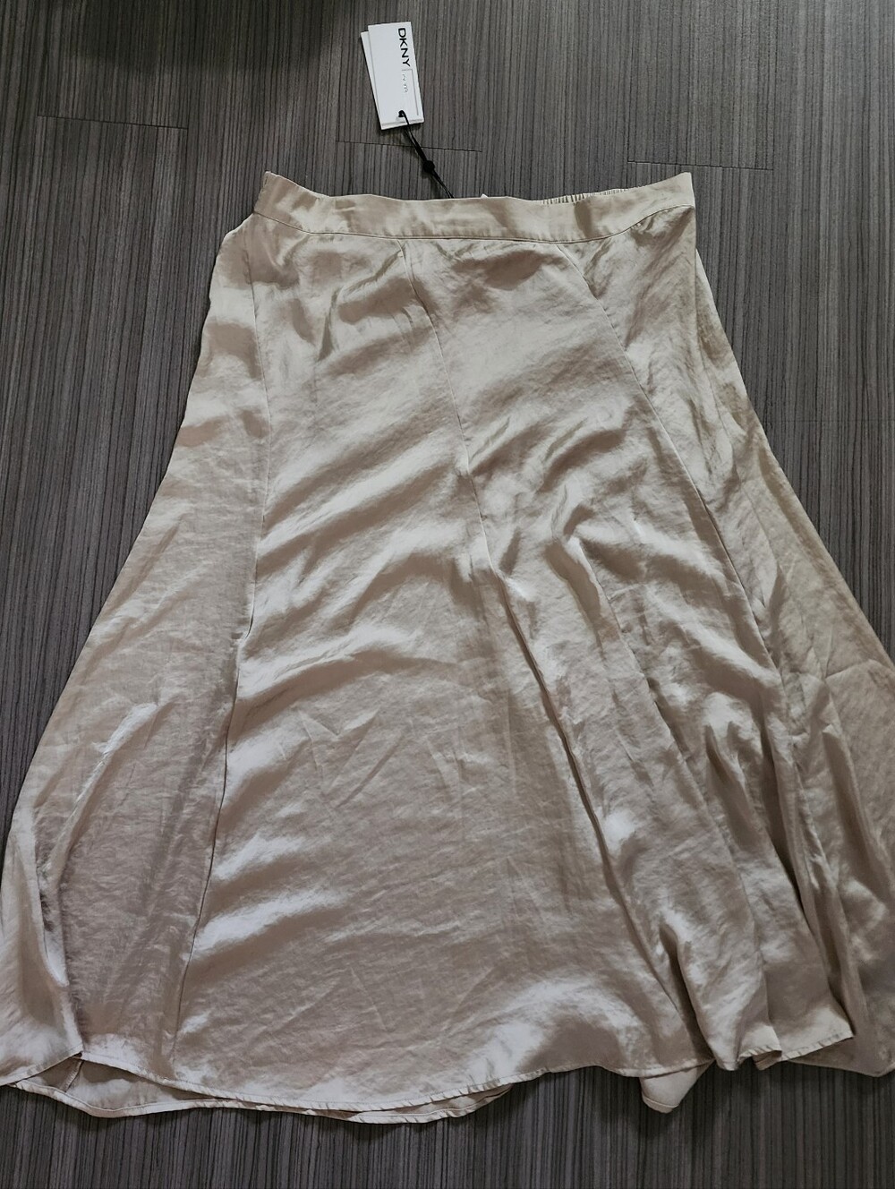 DKNY pure Light Beige Women’s A-Line Midi Skirt